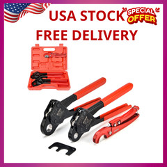 IWISS F1807 PEX Crimping Tool Set &ndash; 1/2&3/4-Inch for Tight Spaces