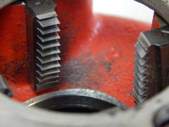 Ridgid Ratchet 12-R Pipe Threader Die Head lot 3/4&Prime;, 1 & 2&Prime;, 2&prime; Bar