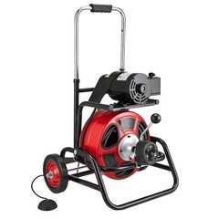Uimoso 75 FT x 1/2 Inch Drain Cleaning Machine with Auto-Feed and 8 Cutters