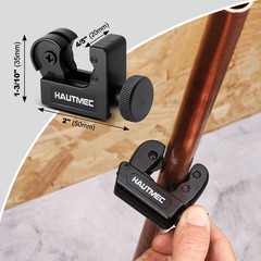 HAUTMEC Copper Pipe Cutter Tool 1/8&Prime; to 5/8&Prime;OD 1/8 &ndash; 5/8 inch, Black