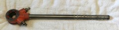 Vtg Craftsman Crown Logo Ratcheting Pipe Threader w/Guides, Dies, Pipe Cutter
