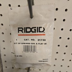Ridgid 31730 Coil/Flat Spring Assy, For 36&Prime; Aluminum/Steel Pipe Wrench Free Ship
