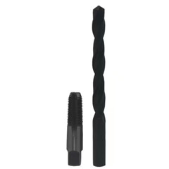 1/4 In. Carbon Steel NPT Pipe Tap and 7/16 In. High Speed Steel Drill Bit Set (2
