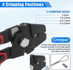 Fishing Crimping Tool Kit Wire Crimping Tool Stainless Steel Fishing Crimping Pl