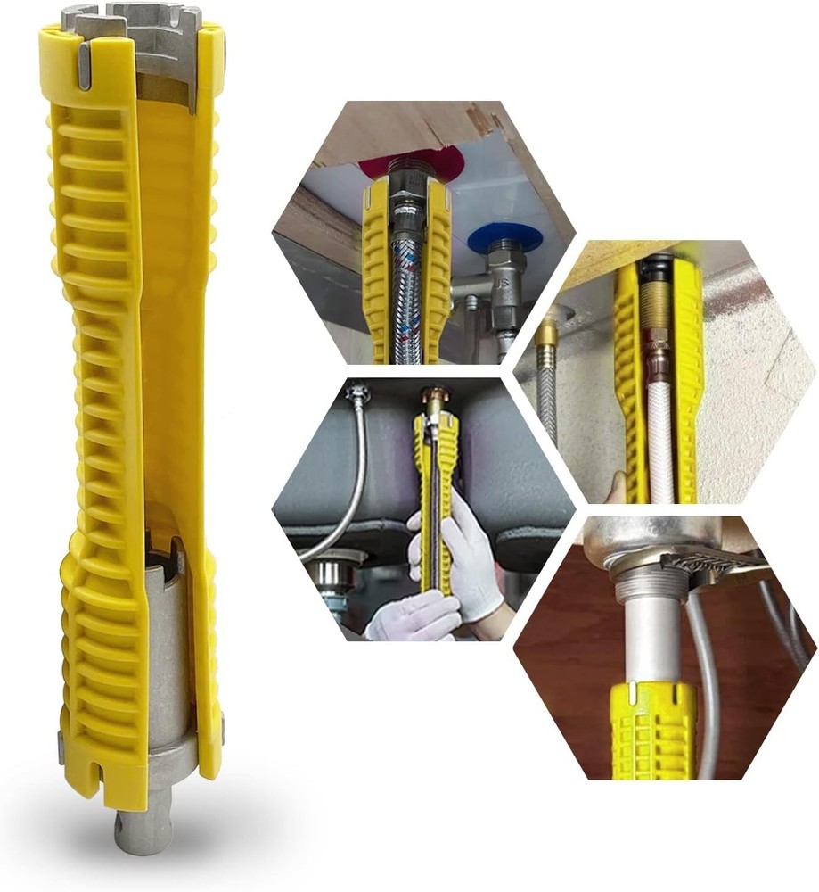 Basin Wrench, Faucet and Sink Installer Tool Multifunctional Plumbing Tool Pipe