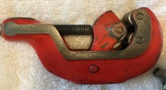 Vtg Craftsman Crown Logo Ratcheting Pipe Threader w/Guides, Dies, Pipe Cutter