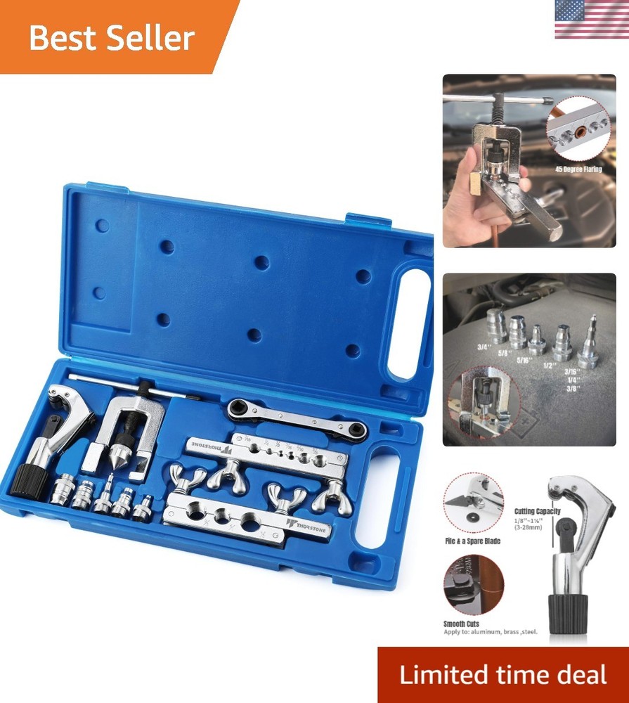 Professional 45&deg; Single Flaring & Swaging Tool Kit for HVAC & Automotive Needs