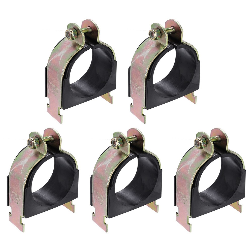 5 Pcs Rubber Cushion Strut Clamps, 2-5/8&Prime; OD Carbon Steel Pipe Strut Clamp
