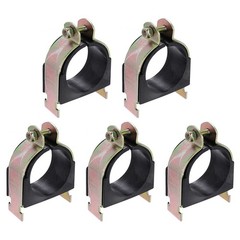5 Pcs Rubber Cushion Strut Clamps, 2-5/8&Prime; OD Carbon Steel Pipe Strut Clamp