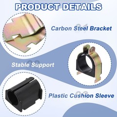 5 Pcs Rubber Cushion Strut Clamps, 2-5/8&Prime; OD Carbon Steel Pipe Strut Clamp