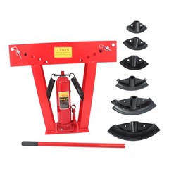 12 Ton Tubing Bender Copper Exhaust Pipe Bender Manual Hydraulic With 6 Dies