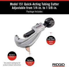 151 1/4&Prime; to 1-5/8&Prime; Quick Acting Tubing Cutter, Small