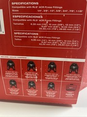New! Milwaukee 1/4-1-1/8inch RLS ACR Press Jaw Kit M18 FORCE LOGIC 49-16-2662R