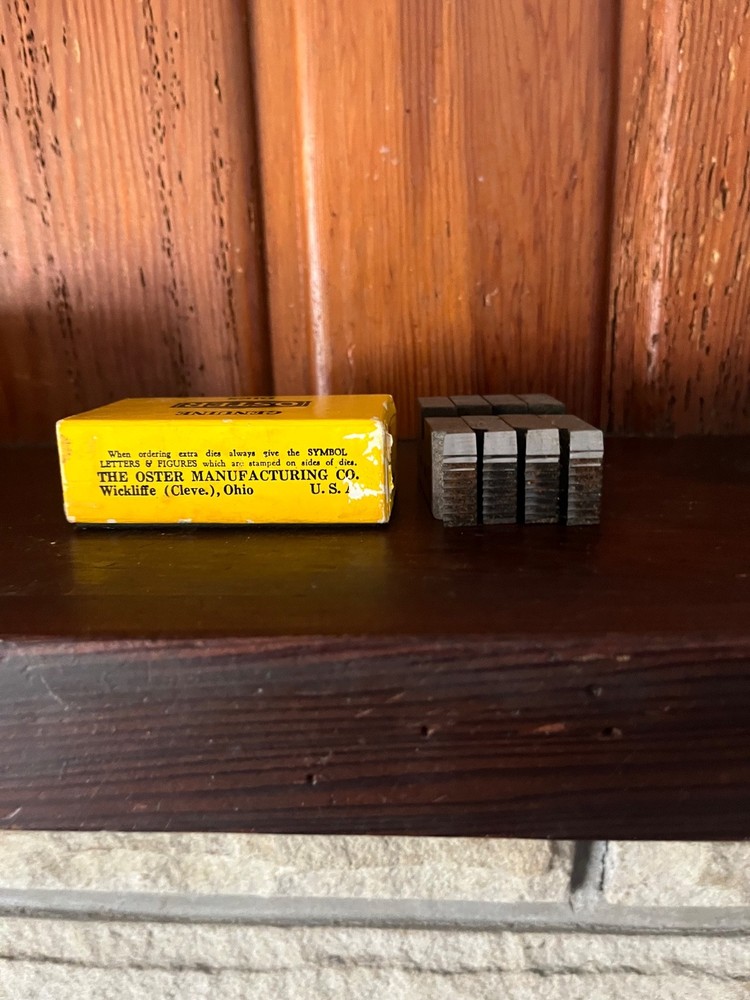 NOS Oster 1-1/2&Prime; to 2&Prime; Series 300 Pipe Threading Die Set, All 4 unused