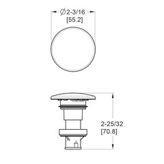 Pfister, 972-098J, Push & Seal Replacement Stopper, Brushed Nickel