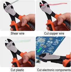 Edward 7&rdquo; Diagonal Cutters &ndash; Heavy Duty Side Cutter Pliers for Electrical, Flora