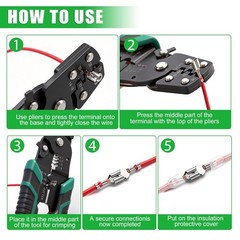 /440Pcs 2.8/4.8/6.3mm Quick Splice Male and Female Wire Spade Connector Crimp Te