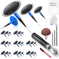 FullMayPro Tire Repair Patch Tool Kit Includes 24PCS Tire Patch Plugs(1.42&Prime;&1&hellip;