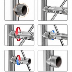 Broken Screw Extractor with Rod Threaded Tool Stripped for Plumbers, Mechanics