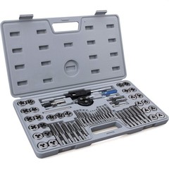 60-Pc Master Tap and Die Set &ndash; Include SAE Inch Size #4 to 1/2&rdquo; and Metric