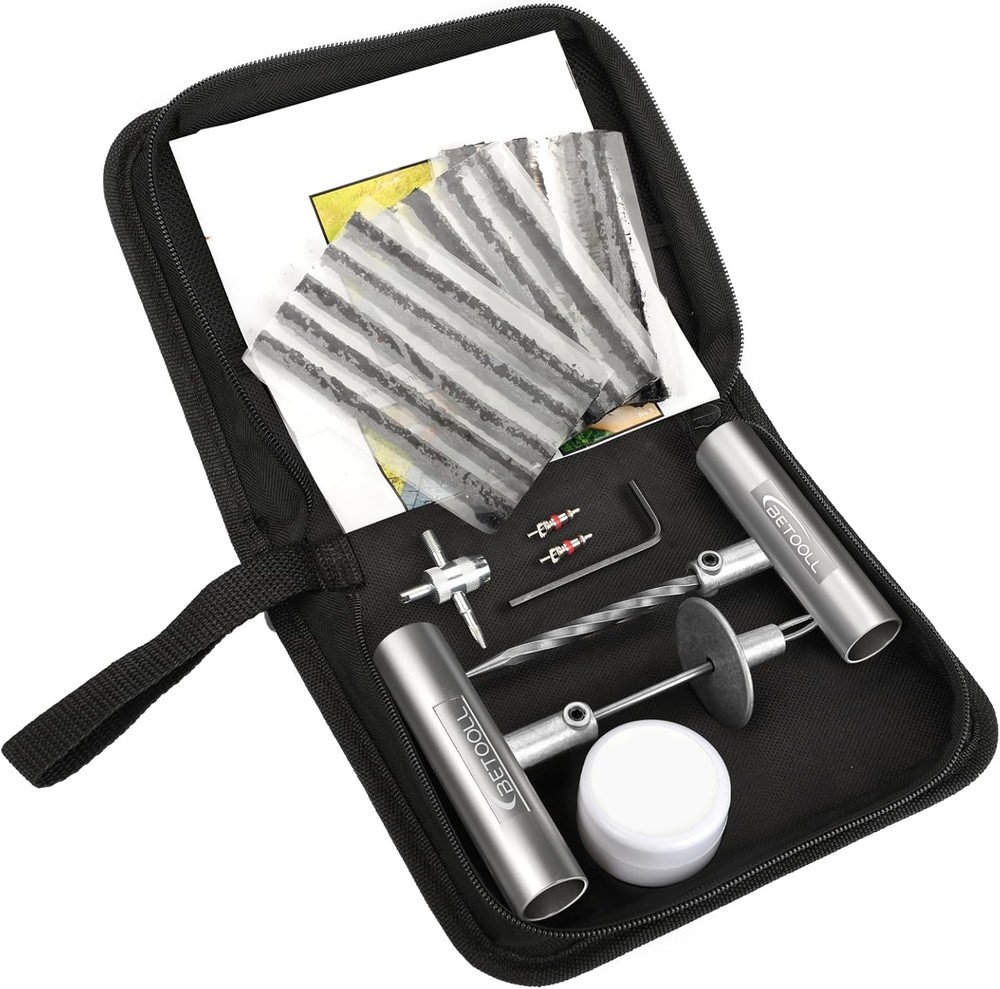 Tire Repair Kit, 24 Pcs Professional Heavy Duty Universal Emergency Flat Tire&hellip;