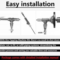 08350 DM3MECH Mechanical Hot Tapping Machine Kit Fits 3/4-4&Prime; Valves 300 psi