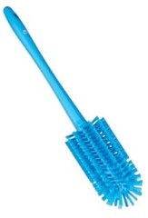 2x One-Piece Pipe Brush, 16&Prime; Long, 3.1&Prime; Round &ndash; Medium, Blue (5382803) Vikan