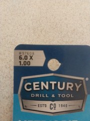 Century Drill 97608 Hexagon Metric Die, 6.0 x 1.00