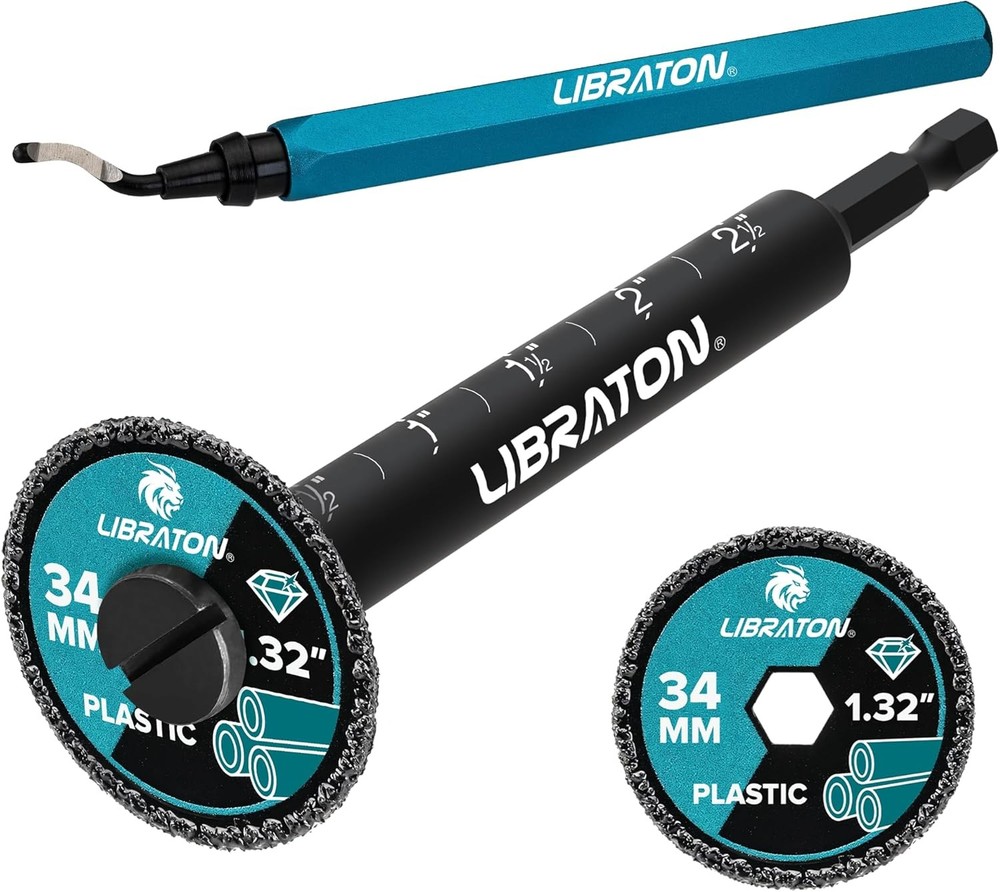 Libraton Inside Pipe Cutter for PVC Pipe, Internal Plastic Cutter Plumbing Tools