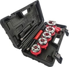 Ratchet Pipe Threader Kit Ratcheting Pipe Threading Tool Set 5 Dies