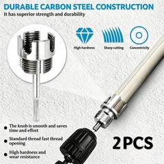 PVC Pipe Threader Set 1/2 And 3/4 Inch Carbon Steel Thread Cutting Dies Kit