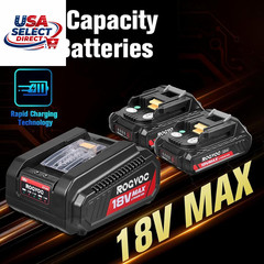 18V Electric Crimping Tool Kit for Copper Pipe with 3 Jaws & Batteries