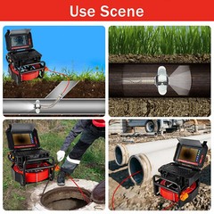 91.5m/300ft 10.1&Prime; Sewer Camera Pipe Inspection Camera 512Hz Locator