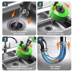 MEISTERFAKTUR Drain Snake 35FT With Drill Attachment &ndash; For Sink And Drain