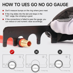 Icrimp Angle Head PEX Crimping Tool Kit for 3/8,1/2,3/4,1-Inch with Copper Ring