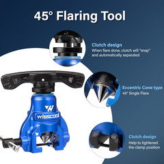 Flaring Tool HVAC 1/4&rdquo; -3/4&rdquo; Single Flare Tool 45&deg; Eccentric Tubing Flare Tool w
