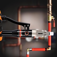 Compact Copper Pipe Crimping Tool with Rotatable Head