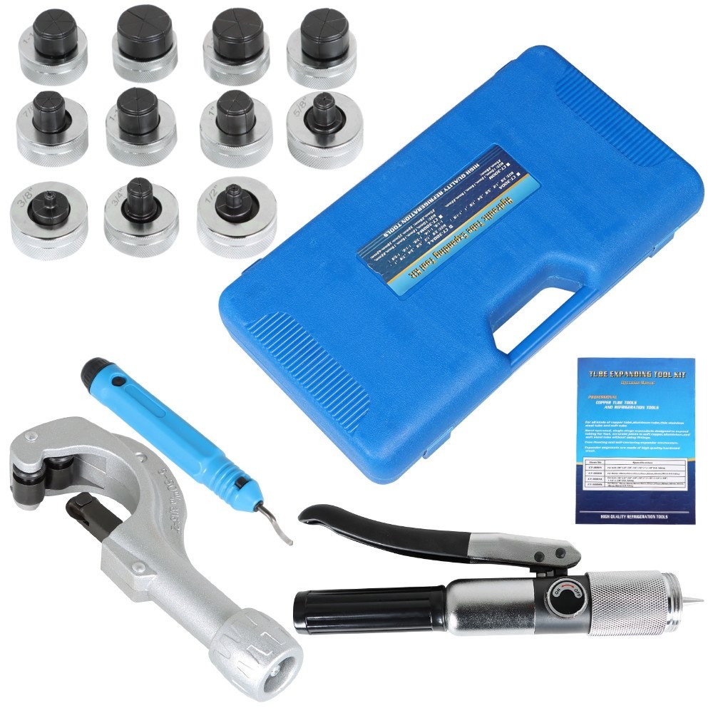 Hydraulic Swaging Tool Kit HVAC For Copper Tubing Expanding 3/8&Prime; to 1-5/8&Prime;