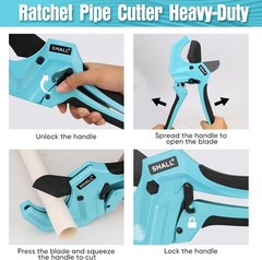 Versatile High-Performance Pipe Cutter for PVC, PEX &ndash; Cuts 2-1/2&rdquo; Efficiently