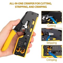 WEETOTUNG RJ45 Crimp Tool Pass Through Kit &ndash; Normal, Green,blue,black, Yellow