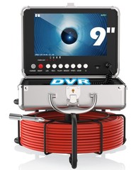 1080P HD Sewer Camera with 9&Prime; Monitor & 100ft Cable &ndash; Waterproof Inspection Tool