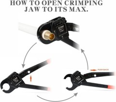 Heavy-Duty 1-inch PEX Crimping Tool &ndash; Copper Pex Crimp Rings &ndash; Go/No-Go Gauge