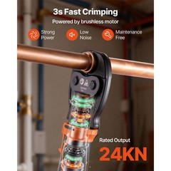 Uimoso 18V Electric Crimping Tool Kit for 1/2&Prime;, 3/4&Prime;, 1&Prime; Copper Pipe Connections
