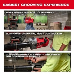 Milwaukee M18 FUEL RINGER Roll Groover for 2 in. &ndash; 6 in. Sch 10/40 Kit W/one key