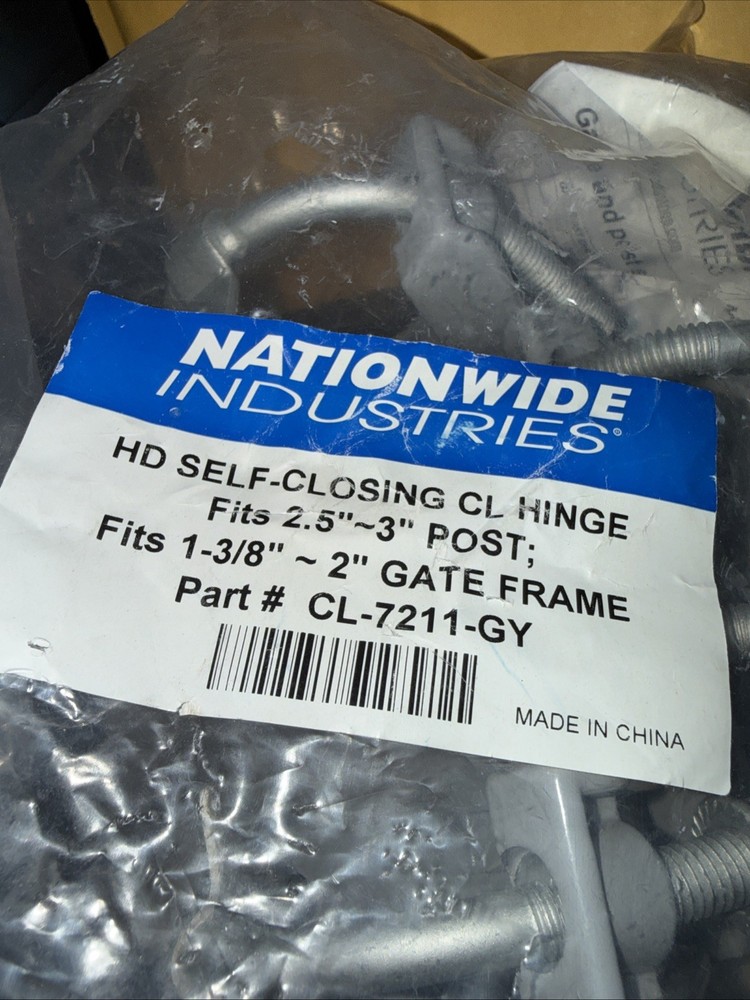 New Nationwide CL-7211-GY Self Closing Hinge 2-1/2&Prime; to 3&Prime; Durable Construction