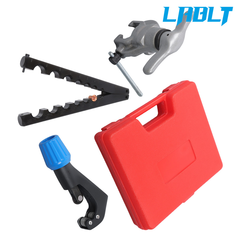 LABLT Eccentric Flaring Tools Set & 45&deg; Tube Cutter Kit for 7 Dies 3/16&Prime;-3/4&Prime;