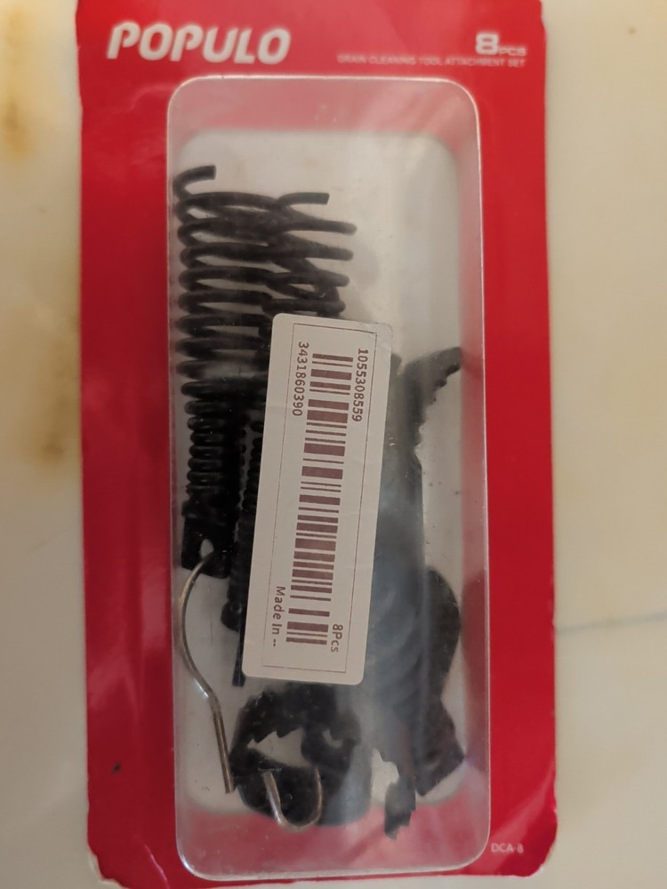 POPULO 8-Piece Drain Snake Drill Attachments for Populo Drain Cleaners &ndash; New