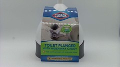 Clorox Toilet Plunger With Hideaway Holder Caddy, Blue