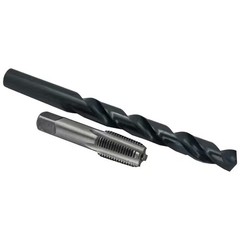 Drill America 1/4 in. Carbon Steel NPT Pipe Tap and 7/16 in High Speed (2-Piece)