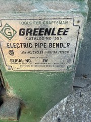 Greenlee 555 Conduit Pipe Bender 2 RIGID PVC Shoes 2 Rollers 1/2&Prime; to 2&Prime; IMC EMT